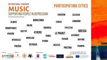 Lista miast uczestniczących w akcji MUZYKA - Wsparcie Osób w Depresji